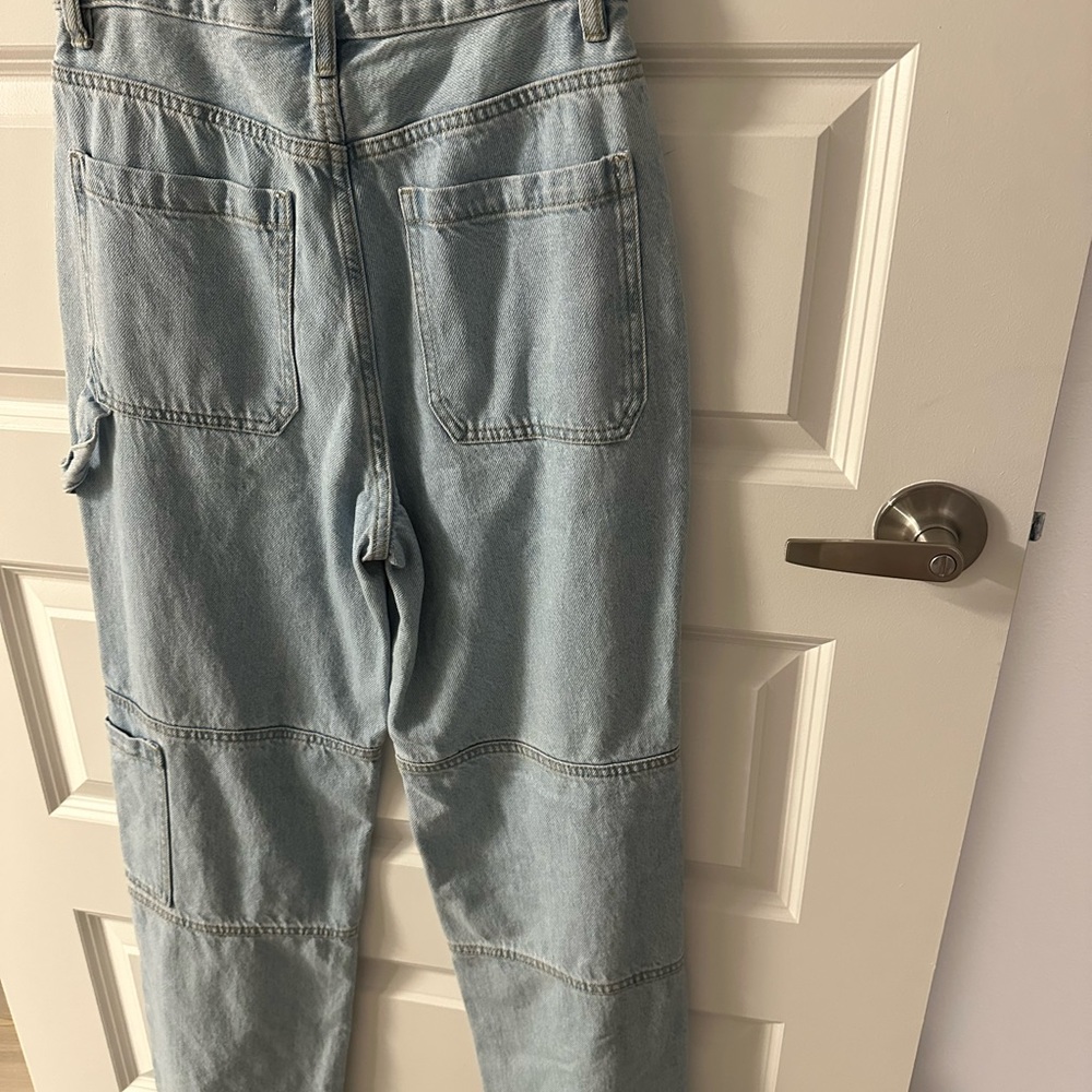 NWOT Pacsun Light Wash 90s Boyfriend Carpenter Cargo Jeans